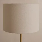 Haskett Otto Metal Floor Lamp with Linen Shade - 35x155 cm