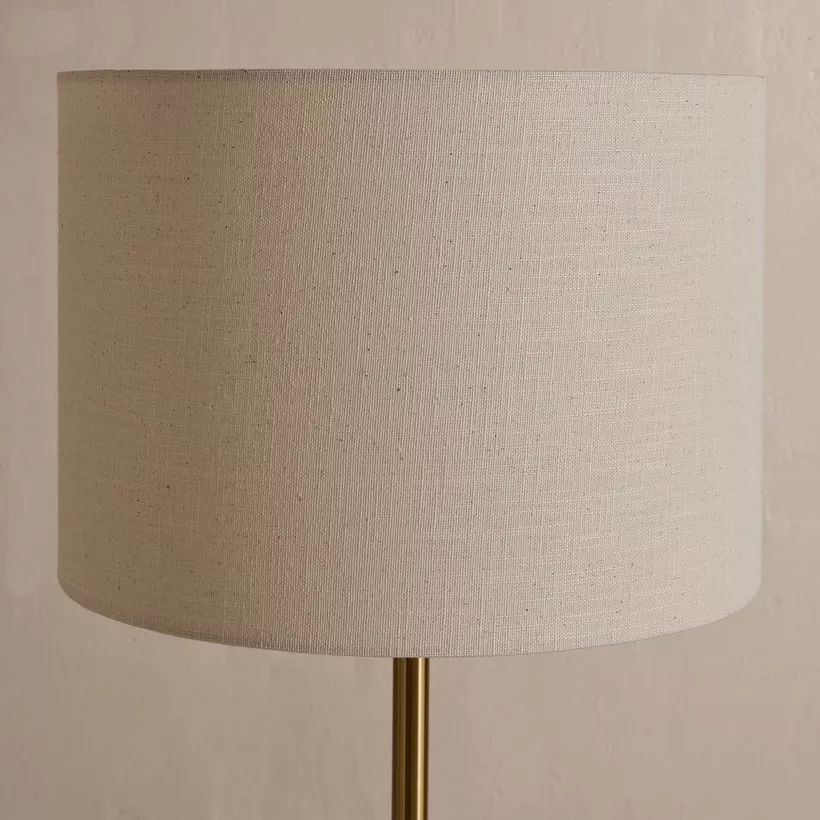 Haskett Otto Metal Floor Lamp with Linen Shade - 35x155 cm - Image 4
