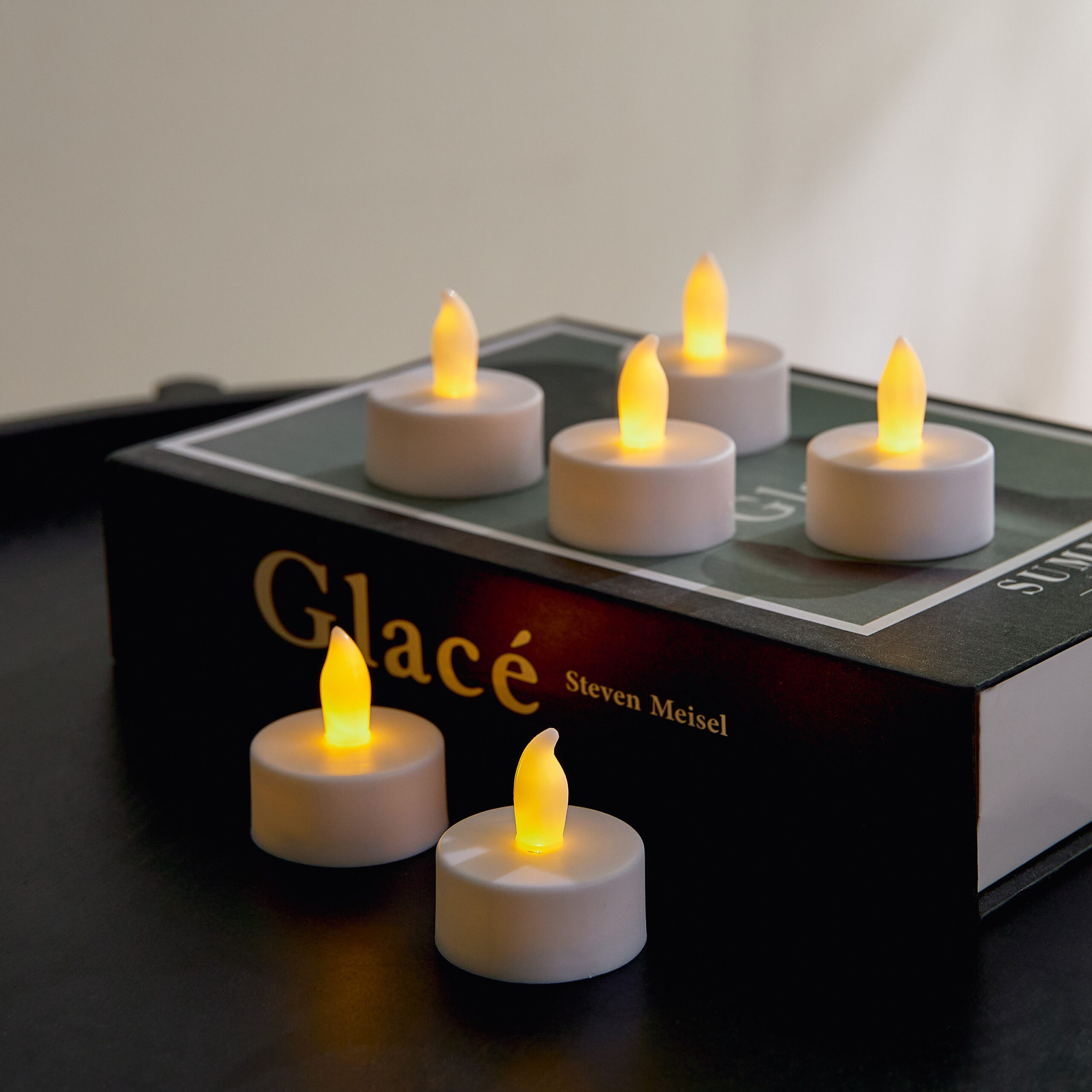 Luna 6-Piece LED Flameless Tealight Candle Set with Flickering