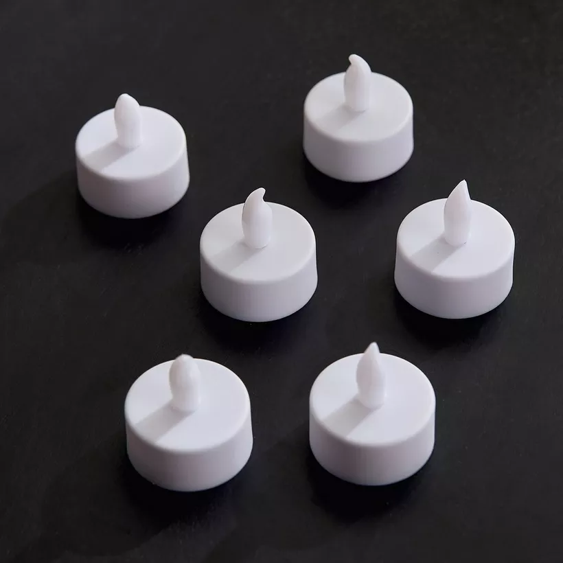 Luna 6-Piece LED Flameless Tealight Candle Set with Flickering - Image 3