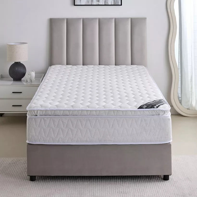 SleepNest iGrandeur Rest Medium Soft Pillow Top Bonnell Spring Queen Mattress - 150x200x30 cm - Image 4