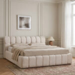 Movo Arcadia Hydraulic Storage Upholstered Queen Bed - 160x200 cm