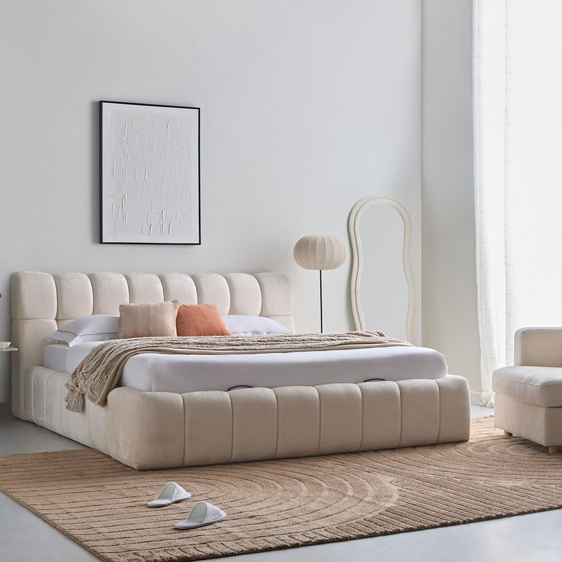 Movo Arcadia Hydraulic Storage Upholstered Queen Bed - 160x200 cm - Image 10
