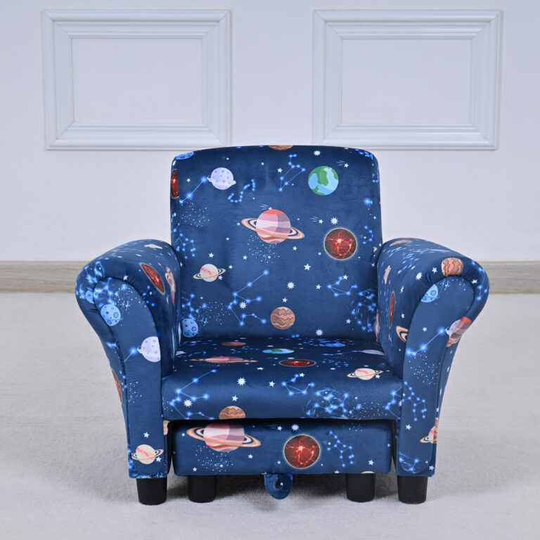 Leo Cosmic Kids Armchair with Stool