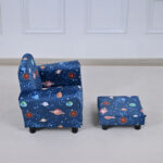 Leo Cosmic Kids Armchair with Stool