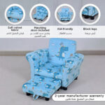Leo Croc Kids Armchair with Stool