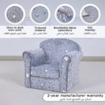 Aurora Toddler Comfy Armchair with Glow in Dark Fabric
