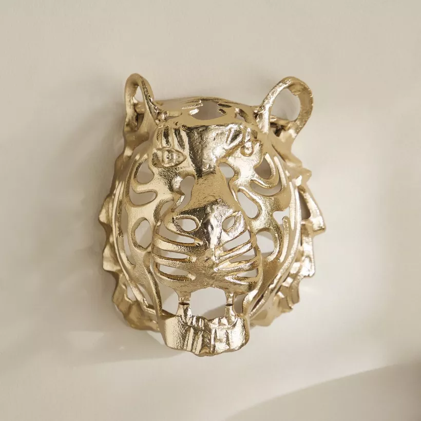 Viola Aluminium Tiger Face Wall Decor - 23x29x30 cm - Image 3