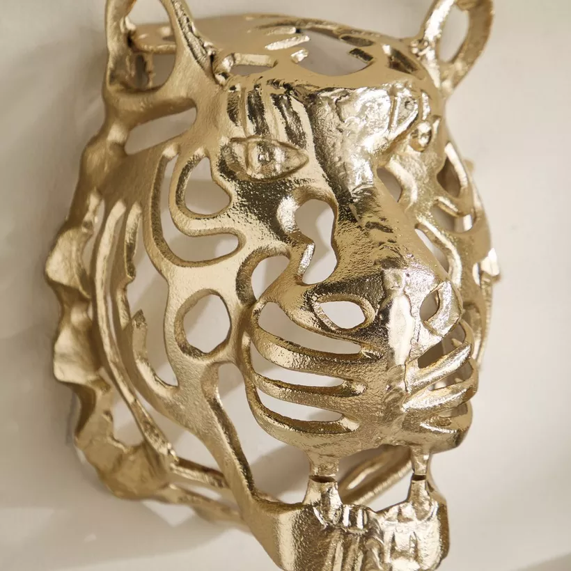 Viola Aluminium Tiger Face Wall Decor - 23x29x30 cm - Image 4