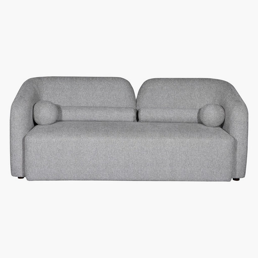 Copenhagen 3-Seater Fabric Sofa with 4 Cushions - Image 3