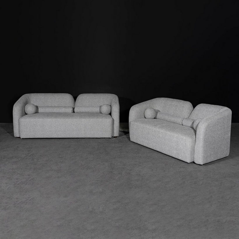 Copenhagen 3-Seater Fabric Sofa with 4 Cushions - Image 7