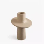 Lysi Aluminium Stuco Finish Candleholder - 10x10x12.5 cm