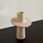 Lysi Aluminium Stuco Finish Candleholder - 10x10x12.5 cm