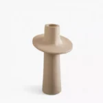 Lysi Aluminium Stuco Finish Candleholder - 10x10x16.5 cm