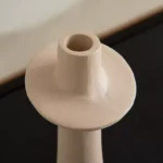 Lysi Aluminium Stuco Finish Candleholder - 10x10x16.5 cm