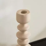 Lysi Aluminium Stuco Finish Candleholder - 10x10x25.5 cm