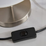 Glen Metal Table Lamp with Linen Shade - 15x15x30 cm