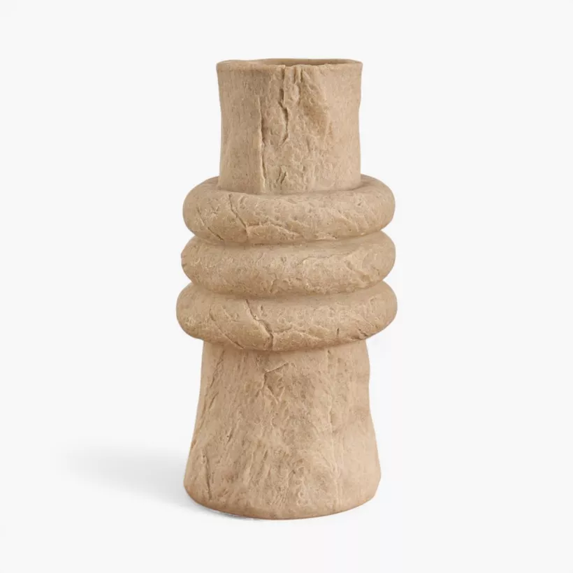 Whyton Travertine Vase - 10.5x10.5x20 cm - Image 2
