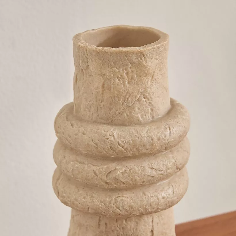 Whyton Travertine Vase - 10.5x10.5x20 cm - Image 4