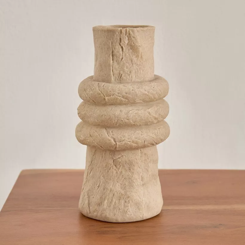 Whyton Travertine Vase - 10.5x10.5x20 cm - Image 6