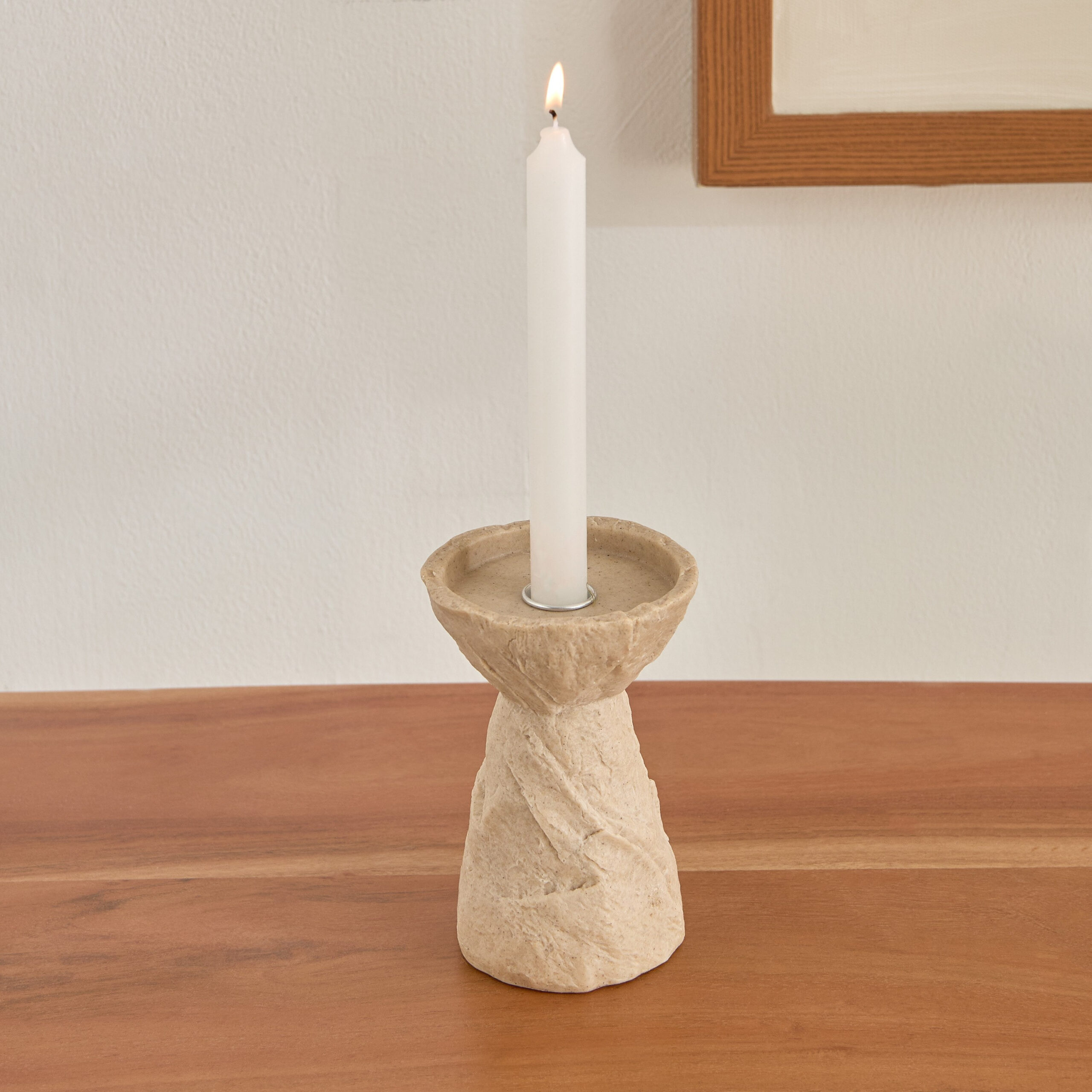 Whyton Travetine Candleholder - 10x10x15 cm