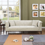 Anniston 3-Seater Fabric Sofa with 2 Cushions