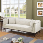 Anniston 3-Seater Fabric Sofa with 2 Cushions