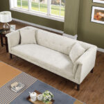Anniston 3-Seater Fabric Sofa with 2 Cushions