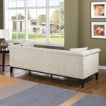 Anniston 3-Seater Fabric Sofa with 2 Cushions