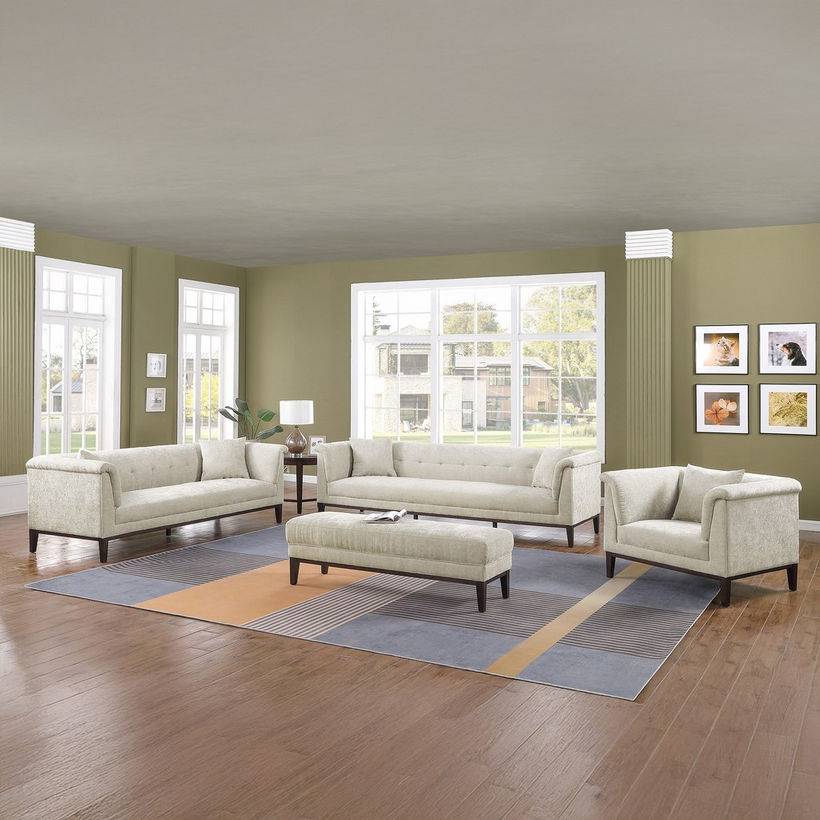 Anniston 3-Seater Fabric Sofa with 2 Cushions - Image 10