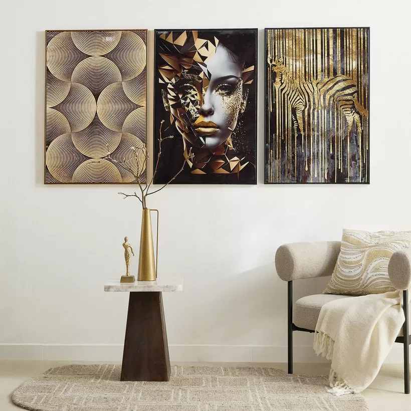 Cyprus Odean Abstract Framed Picture with ABS High Gloss Surface - 60x90x2.5 cm - Image 2