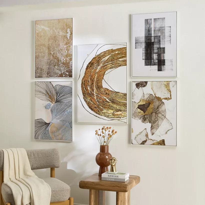 Cyprus Odean Abstract Framed Canvas with ABS High Gloss Surface - 50x70x2.8 cm - Image 2