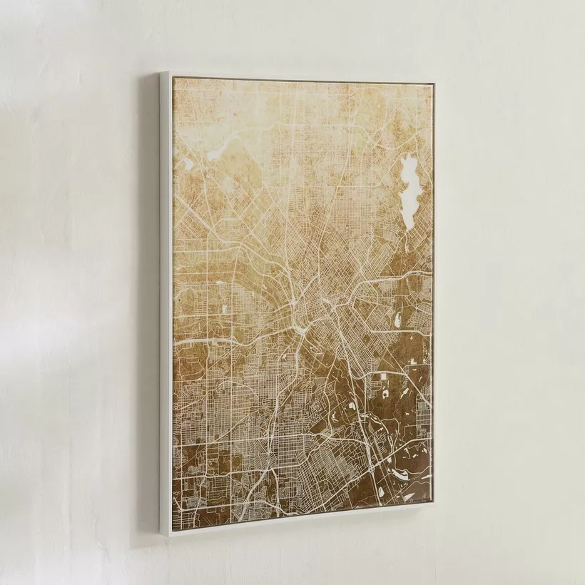 Cyprus Odean City Map Framed Canvas with ABS High Gloss Surface - 50x70x2.8 cm - Image 3