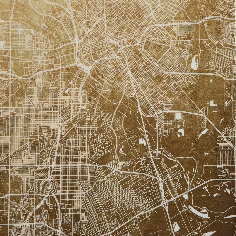 Cyprus Odean City Map Framed Canvas with ABS High Gloss Surface - 50x70x2.8 cm - Image 4