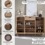 Nordica 22-Pair Shoe Cabinet with 4 Door and Drawer