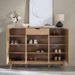 Nordica 22-Pair Shoe Cabinet with 4 Door and Drawer