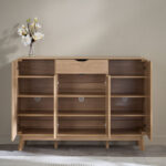 Nordica 22-Pair Shoe Cabinet with 4 Door and Drawer