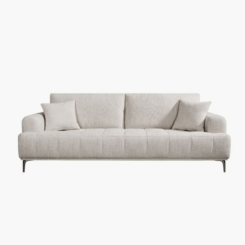 Porto 3-Seater Fabric Sofa with 2 Cushions - Image 3