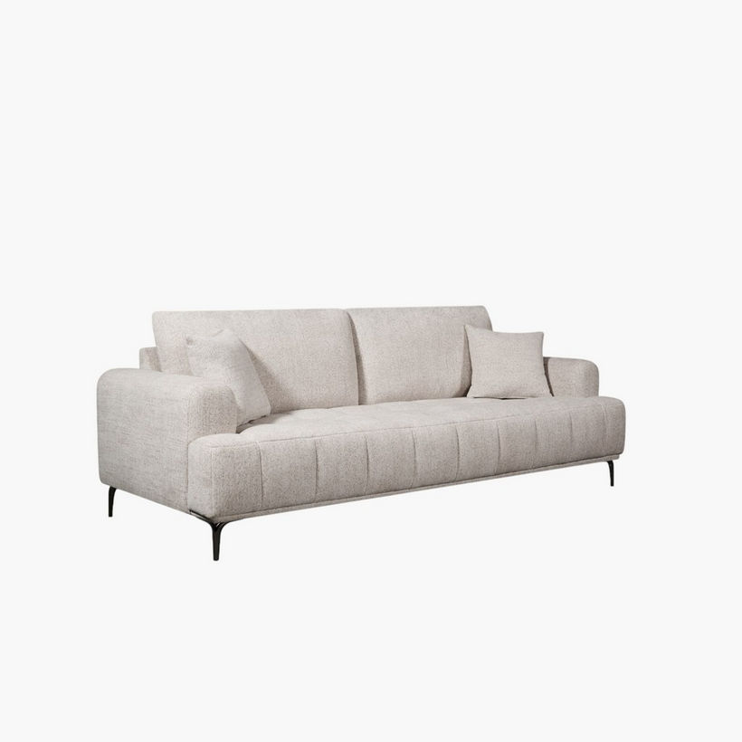 Porto 3-Seater Fabric Sofa with 2 Cushions - Image 4