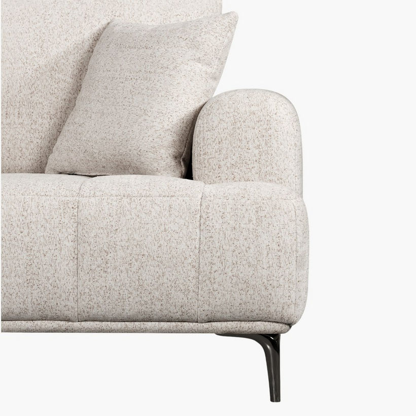 Porto 3-Seater Fabric Sofa with 2 Cushions - Image 9