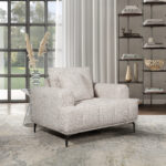 Porto Armchair Fabric Sofa with Cushion