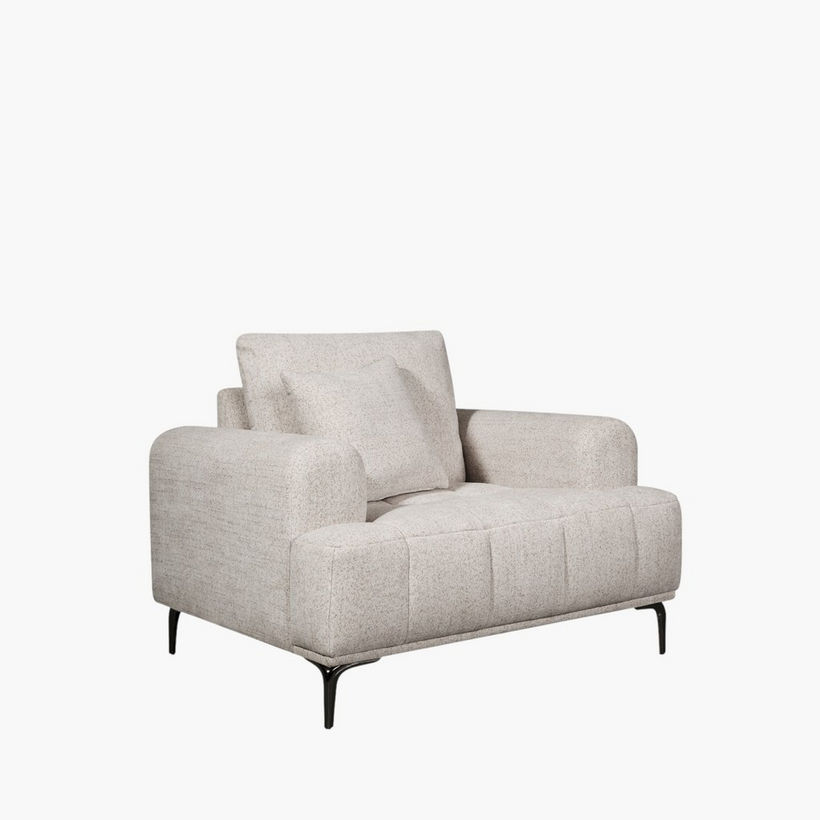 Porto Armchair Fabric Sofa with Cushion - Image 4