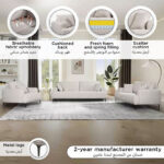 Porto Armchair Fabric Sofa with Cushion