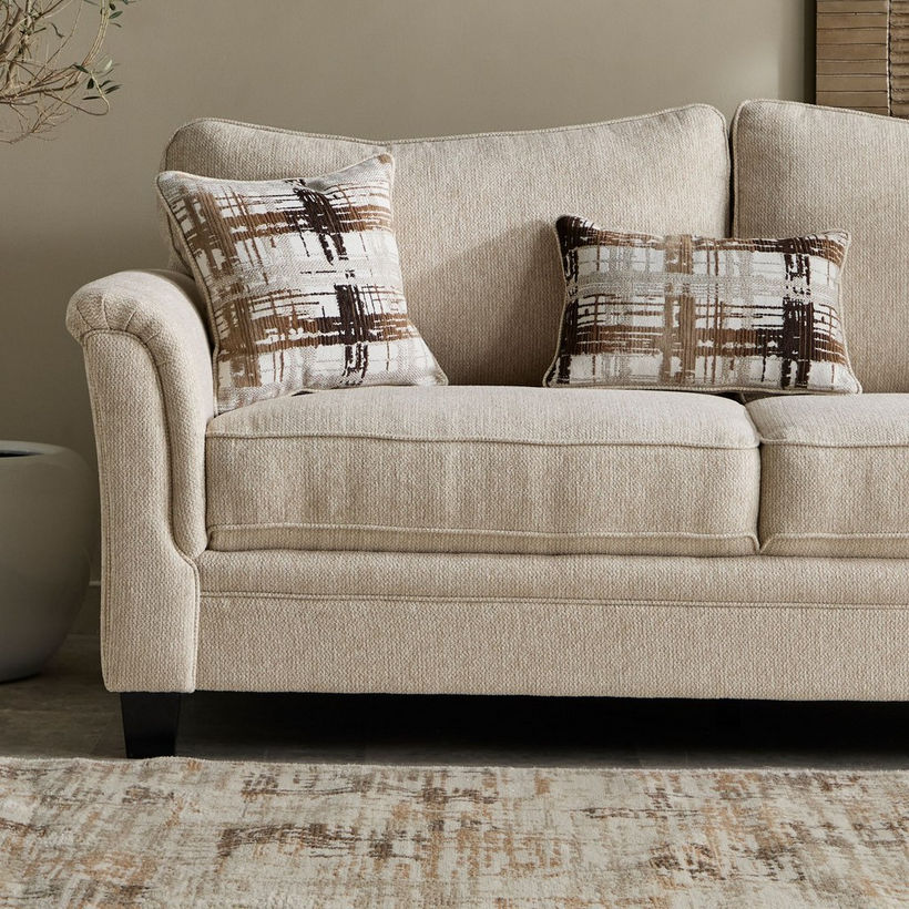 Urban 3-Seater Fabric Sofa with 3 Cushions - Image 5