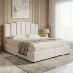 Movo Curvy Rio Upholstered Queen Bed - 140x200 cm