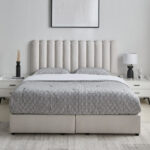 Movo Curvy Brooks Upholstered Queen Bed - 160x200 cm