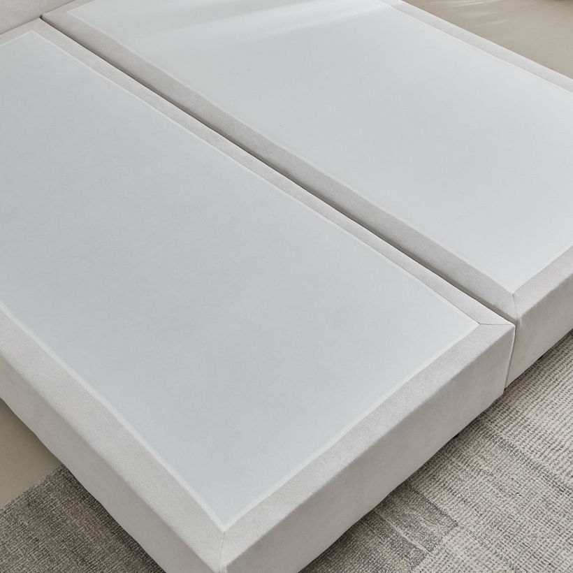 Movo Curvy Brooks Upholstered Queen Bed - 160x200 cm - Image 7