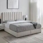 Movo Curvy Brooks Upholstered Queen Bed - 160x200 cm