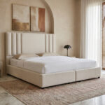 Movo Curvy Galaxy Twin Upholstered Bed - 120x200 cm