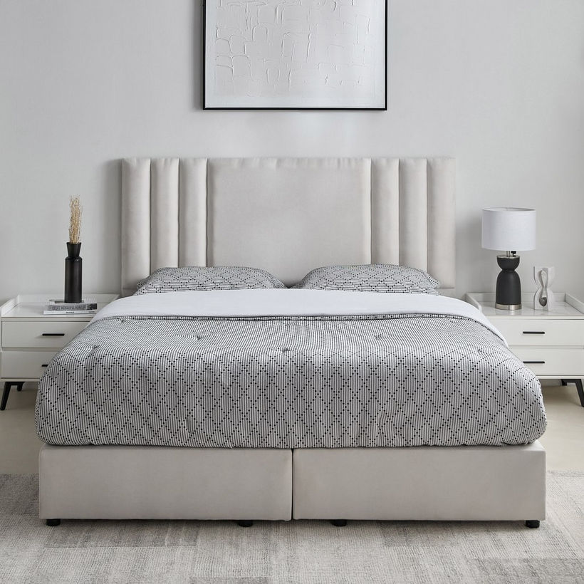 Movo Curvy Galaxy Twin Upholstered Bed - 120x200 cm - Image 3